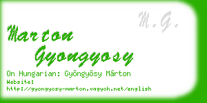 marton gyongyosy business card