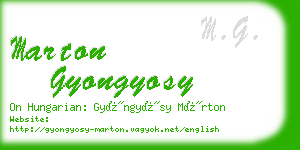 marton gyongyosy business card